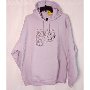 Tarot Ace of Pentacles Hoodie XL Light Purple Gildan Unisex NEW Cozy Fit